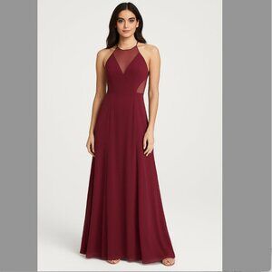 fame and partners burgundy dress All For Love Maxi Dress main image 1